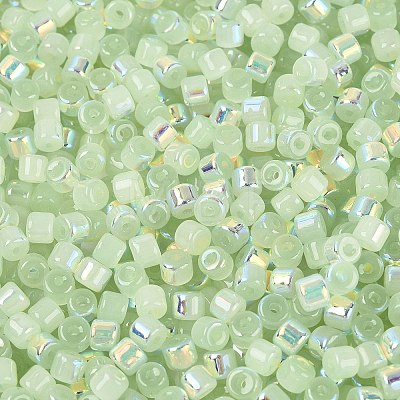 FGB Imitation Jade Colours Glass Seed Beads SEED-Q040-07A-C04-1