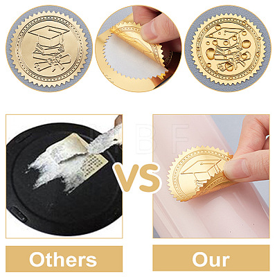 Self Adhesive Gold Foil Embossed Stickers DIY-WH0211-246-1