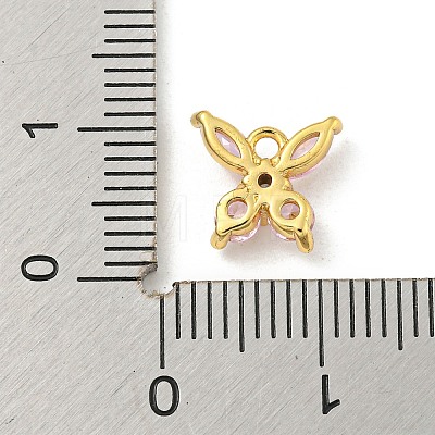 Rack Plating Brass Micro Pave Cubic Zirconia Charms KK-P277-22G-1