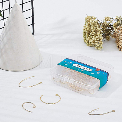 Brass Earring Hooks KK-BC0005-26-1