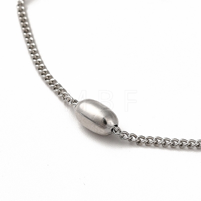 304 Stainless Steel Curb Chain Bracelets BJEW-P292-01P-1