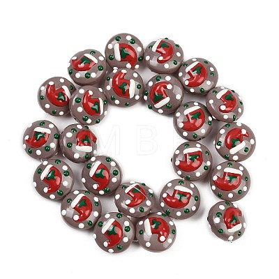 Christmas Handmade Lampwork Enamel Beads X1-LAMP-C020-03B-1