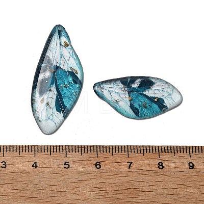 4Pcs Transparent Epoxy Resin Butterfly Wings Pendants RESI-C057-03D-1
