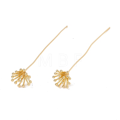 Brass Flower Head Pins LS-FIND-B009-07G-1