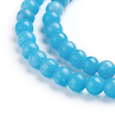 Natural Mashan Jade Round Beads Strands G-D263-4mm-XS20-1