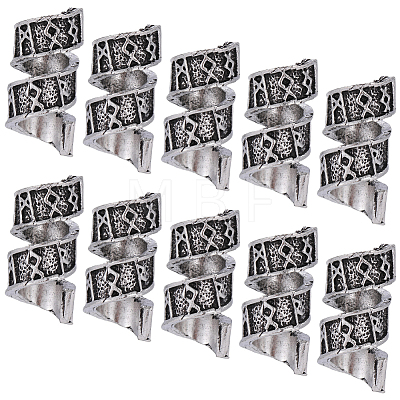 10Pcs Tibetan Style Zinc Alloy Dreadlocks Braiding Beads FIND-PA0001-77-1