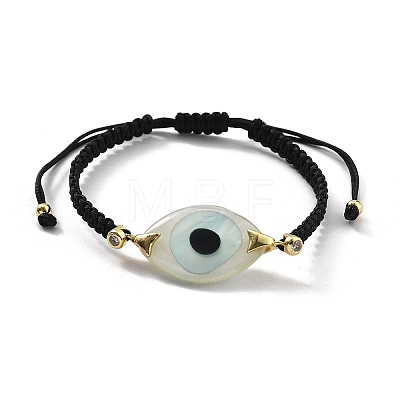 Evil Eye Acrylic Link Bracelets BJEW-U027-01G-1