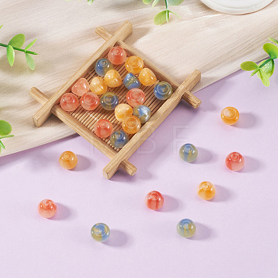 30Pcs 3 Colors Resin UV Reactive Beads RESI-TA0005-67A-1