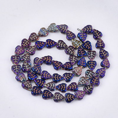 Electroplate Glass Beads Strands X-EGLA-T017-05E-1