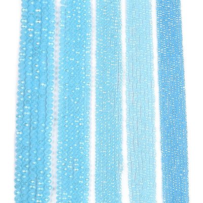 Electroplate Glass Beads Strands EGLA-A044-J8mm-A04-1