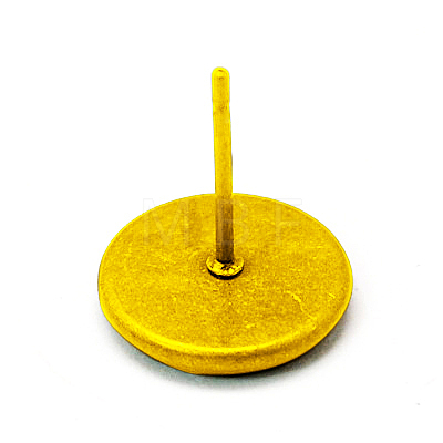 Brass Stud Earring Settings KK-I001-G-NF-1