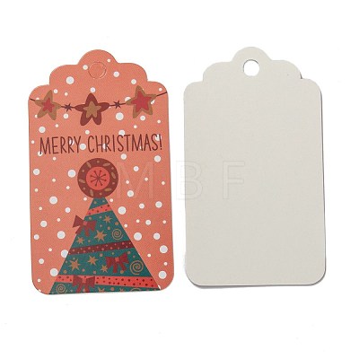 Rectangle Christmas Theme Kraft Paper Cord Display Cards CDIS-K003-02C-1