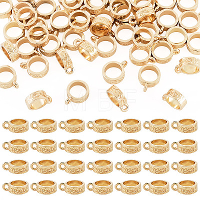 50Pcs Tibetan Style Alloy Tube Bails TIBE-TAD0001-01KCG-1
