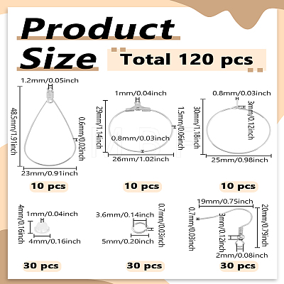 DIY Earring Making Finding Kits STAS-LP0004-05-1