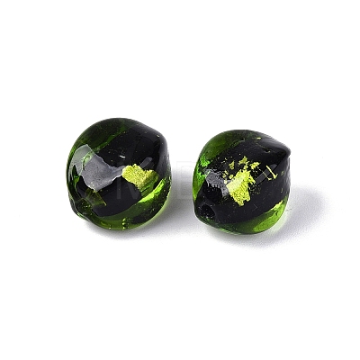 Handmade Silver Foil Glass Beads FOIL-N034-01E-1