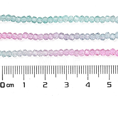 Transparent Painted Glass Beads Strands X1-DGLA-A034-T2mm-A10-1