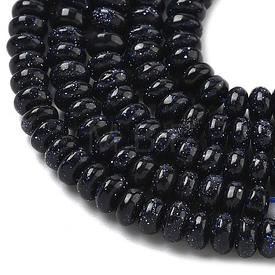 Synthetic Blue Goldstone Beads Strands G-K343-C52-01A-1