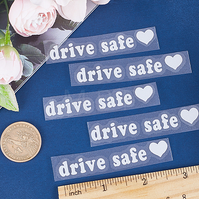 Laser PVC Drive Safe Self Adhesive Car Stickers STIC-WH0013-09A-1