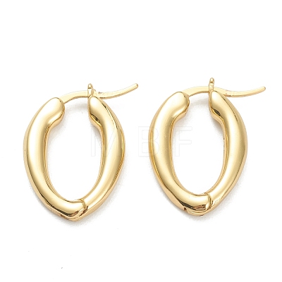 Brass Hoop Earrings EJEW-A058-27-1