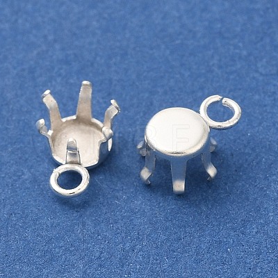 Ion Plating(IP) 304 Stainless Steel Charms Rhinestone Claw Settings STAS-U025-02C-S-1