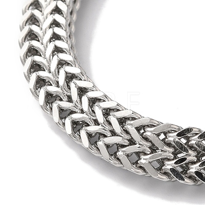 Non-Tarnish 201 Stainless Steel Wheat Chain Bracelets for Women Men BJEW-H612-07A-P-1