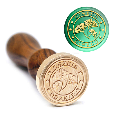 Brass Wax Seal Stamp with Handle AJEW-WH0184-1061-1