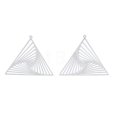 Non-Tarnish 201 Stainless Steel Filigree Pendants STAS-S118-053-1