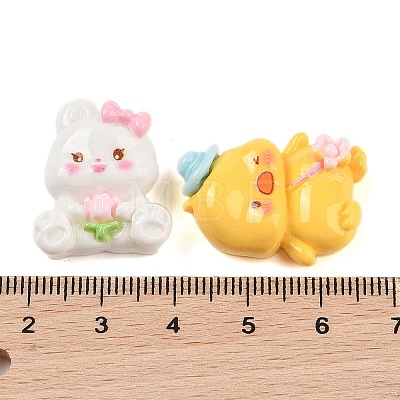 Cartoon Animal Theme Opaque Resin Decoden Cabochons CRES-M033-02-1