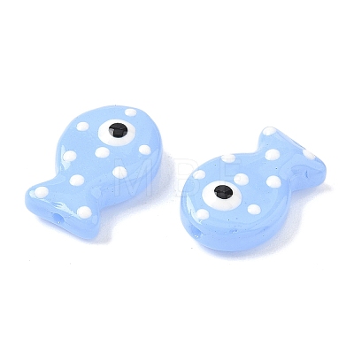 Baking Paint Glass Enamel Beads LAMP-D303-04F-1