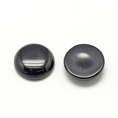 Synthetic Black Stone Cabochons G-R416-20mm-46-1-1