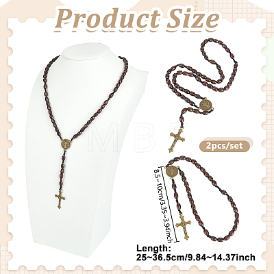 2Pcs Wood Pendant Decorations HJEW-UN00138-1