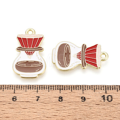Alloy and Enamel Pendants PALLOY-T093-12G-1
