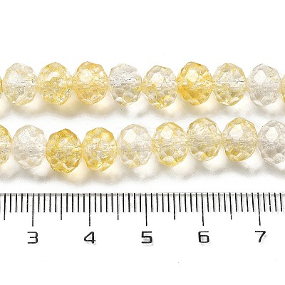 Transparent Crackle Glass Beads Strands CCG-L050-01A-04-1