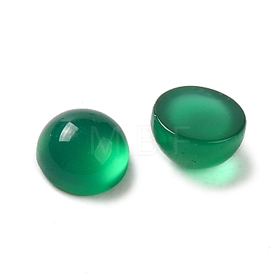 Natural Green Onyx Agate(Dyed & Heated) Cabochons G-P521-01B-1