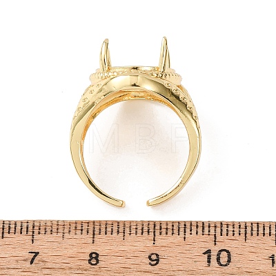 Long-Lasting Plated Brass Solitaire Ring Settings KK-D160-03G-B-1-1