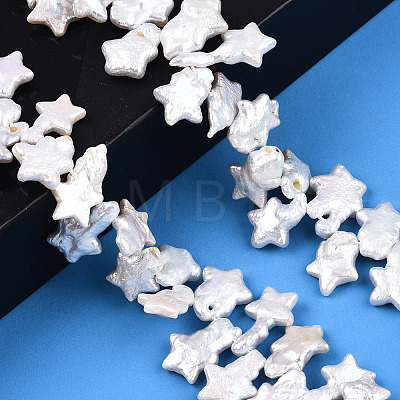Natural Nucleated Baroque Keshi Pearl Beads Strands PEAR-S020-Z04-1