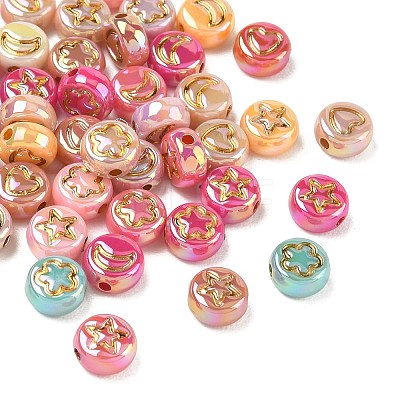 Plating Opaque Acrylic Beads AC-CBA529B-06-1