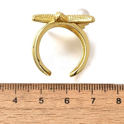 Brass Cuff Rings for Women RJEW-Q008-02G-1