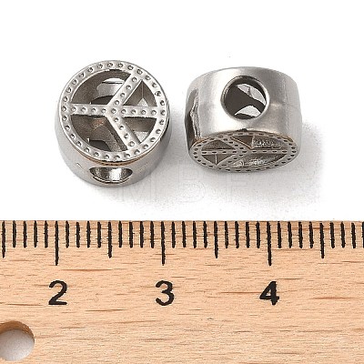 Non-Tarnish 304 Stainless Steel Hollow Beads STAS-I203-45P-1