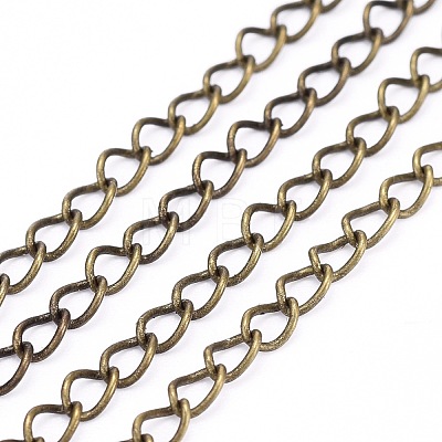 Brass Twisted Chains X-CHC-Q001-4x3mm-AB-1