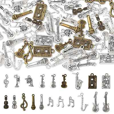 60Ps 20 Styles Musical Theme Tibetan Style Alloy Pendants FIND-FS0005-05-1