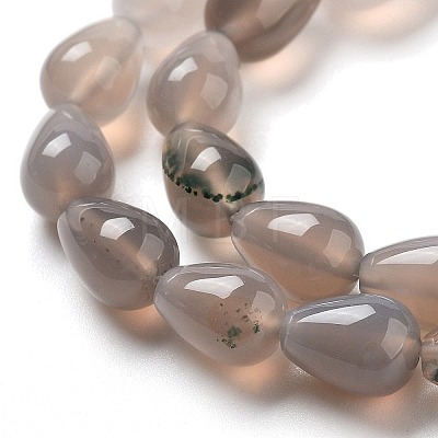 Natural Grey Agate Beads Strands G-B106-A13-01-1