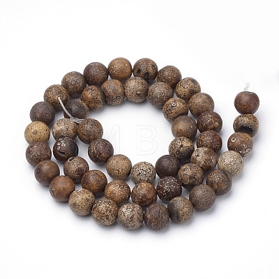 Dyed Natural Agate Beads Strands X-G-Q462-130A-8mm-1