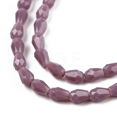 Opaque Solid Color Glass Beads Strands GLAA-N052-02-A07-1