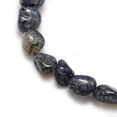 Nuggets Natural Crackle Agate Beads Strands G-P031-08-1