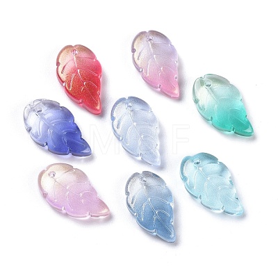 Baking Paint Glass Pendants EGLA-M027-02A-1