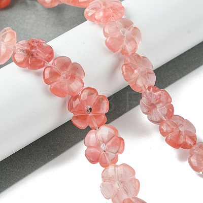Cherry Quartz Glass Beads Strands G-H023-B10-01-1