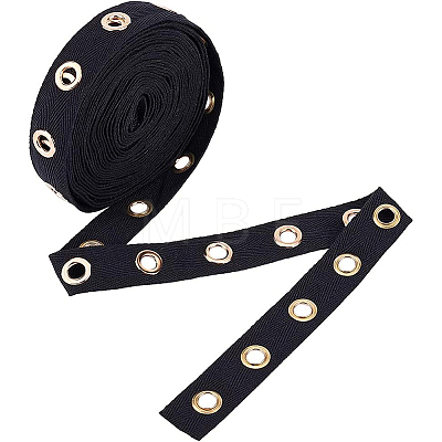 Cotton Ribbons with Eyelet Ring and Metallic Wire Twist Ties SRIB-BC0001-06-1