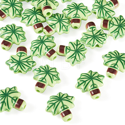 20Pcs Printed Opaque Acrylic Beads OACR-TA0004-73A-1