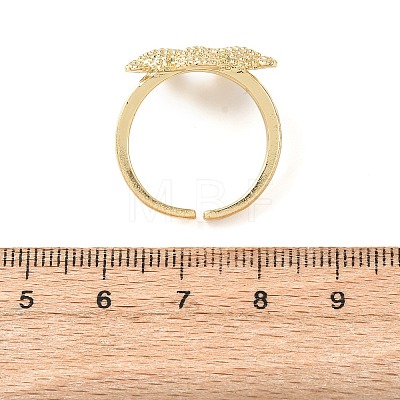 Ocean Brass Cuff Open Rings RJEW-Z129-01G-03-1